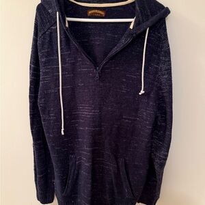 Minister of fashion  Dark Blue Zip-Up Sweater